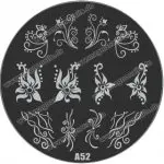 Nail Art Stamping Schablone A52