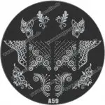 Nail Art Stamping Schablone A59