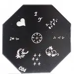 Nail Art Stamping Schablone C04