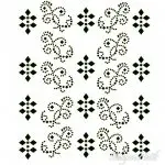 Crystal Nail Sticker - Bindis - schwarz