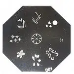 Nail Art Stamping Schablone D01