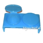 Doppel Dappen Dish blau