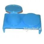 Doppel Dappen Dish blau