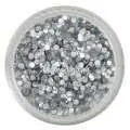 Glitter Shapes - Einlegemotive - Confetti rund silber 1mm