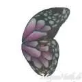Einlegemotive - Nail Art Fimo Stange - halber Schmetterling purpur