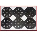 Nail Art Stamping Schablonen Set 6-Teilig