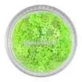 Glitter Shapes - Einlegemotive - Blumen hellgrün gelocht