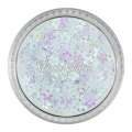 Glitter Shapes - Einlegemotive - Blumen weiß gelocht
