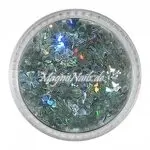 Glitter Shapes - Einlegemotive - Kleeblätter silber