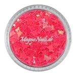 Glitter Shapes - Einlegemotive - Schmetterlinge korallenrot