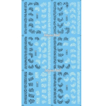 Water Transfer Sticker Set schwarz-weiß