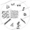 Nail Art Stamping Schablone H21