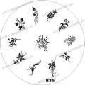 Nail Art Stamping Schablone H35