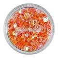 Glitter Shapes - Einlegemotive - hexagon gelocht orange