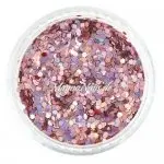 Nail Art Pailetten altrosa hologramm 1mm