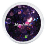 Nail Art Pailetten lila hologramm 3mm