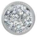 Glitter Shapes - Einlegemotive - hexagon silber