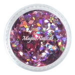Mini Rhombus Glitter - altrosa hologramm