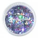 Mini Rhombus Glitter - silber hologramm