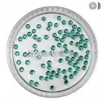 Ministrasssteine - rund dunkelgrün