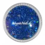 Nail Art Mix Glitterpuder dunkelblau hologramm