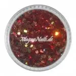 Nail Art Mix Glitterpuder dunkelrot metallic