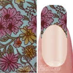Nail Art Transfer Folie 0,45m - Nail Foil - Amber /Pink Floral