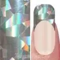 Nail Art Transfer Folie 1,5m - Nail Foil - Silver Crush
