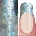 Nail Art Transfer Folie 1,5m - Nail Foil - Silver Starburst