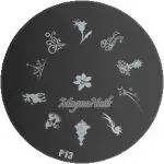 Nail Art Stamping Schablone P13
