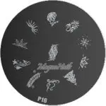 Nail Art Stamping Schablone P16