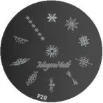 Nail Art Stamping Schablone P20