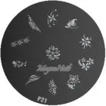 Nail Art Stamping Schablone P21