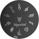 Nail Stamping Schablone P34