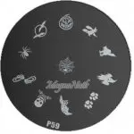 Nail Art Stamping Schablone P59