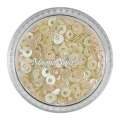 Nail Art Shapes natur rund gelocht