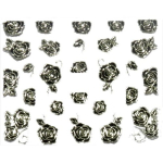 Nail Art Decor Sticker schwarz-silber