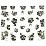 Nail Art Decor Sticker schwarz-silber