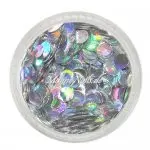 Runde Glitter - 3mm - silber holographic