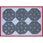 Nail Art Stamping Schablonen Set Serie C 6-Teilig