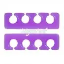 2 x Silikon Zehenspreizer lila