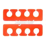 2 x Silikon Zehenspreizer neonorange