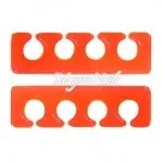 2 x Silikon Zehenspreizer neonorange