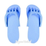 1 Paar Hygiene Slipper mit Zehenspreizer blau