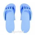 1 Paar Hygiene Slipper mit Zehenspreizer blau