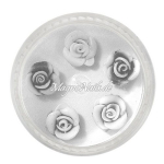 3D Einlegemotive - Gummi Soft Rosen anthrazit