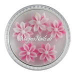 3D Einlegemotive - Gummi Soft Blumen himbeer