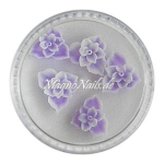 3D Einlegemotive - Gummi Soft Blumen flieder