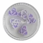 3D Einlegemotive - Gummi Soft Blumen flieder