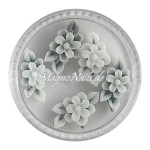 3D Einlegemotive - Gummi Soft Blumen anthrazit